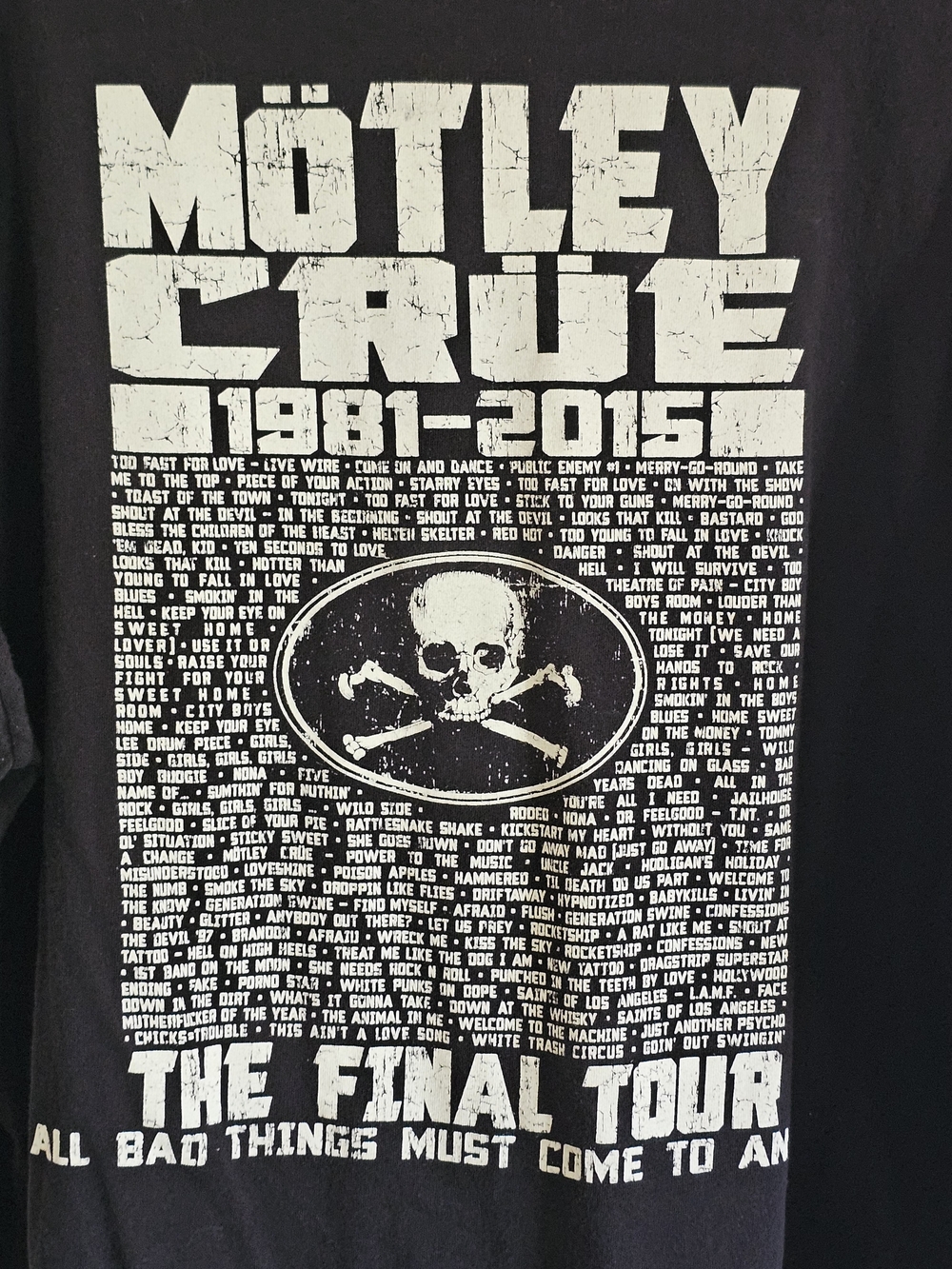 Vintage Men's Motley Crue Tour Tee - 2XL